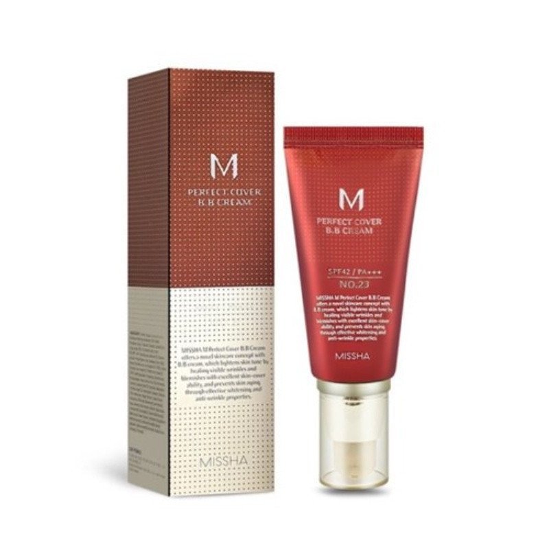 Missha Big Red BB Cream: Base Líquida de Longa Duração, Hidratante, Protetor Solar, Iluminadora e Isolante