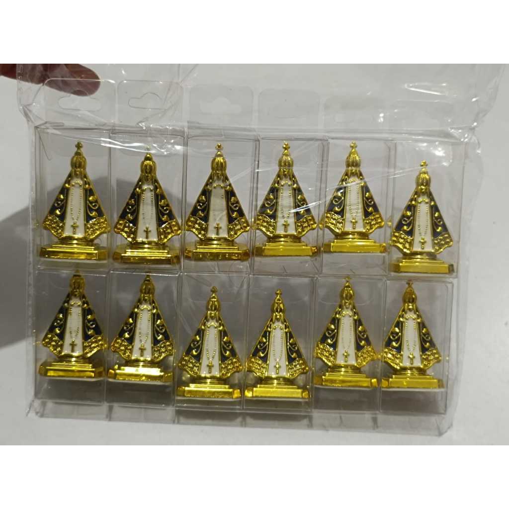 kit com 15 imagens de Nossa Senhora Aparecida p carro, estante e oratório