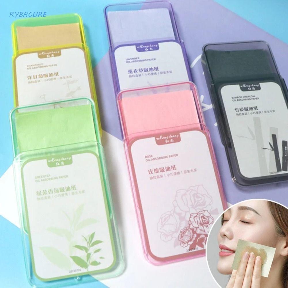 RYBACURE 300 Unidades/Caixa Papel Absorvente Facial , Folha De Controle De Óleo Perfumado Durável , Polpa De Linho Natur
