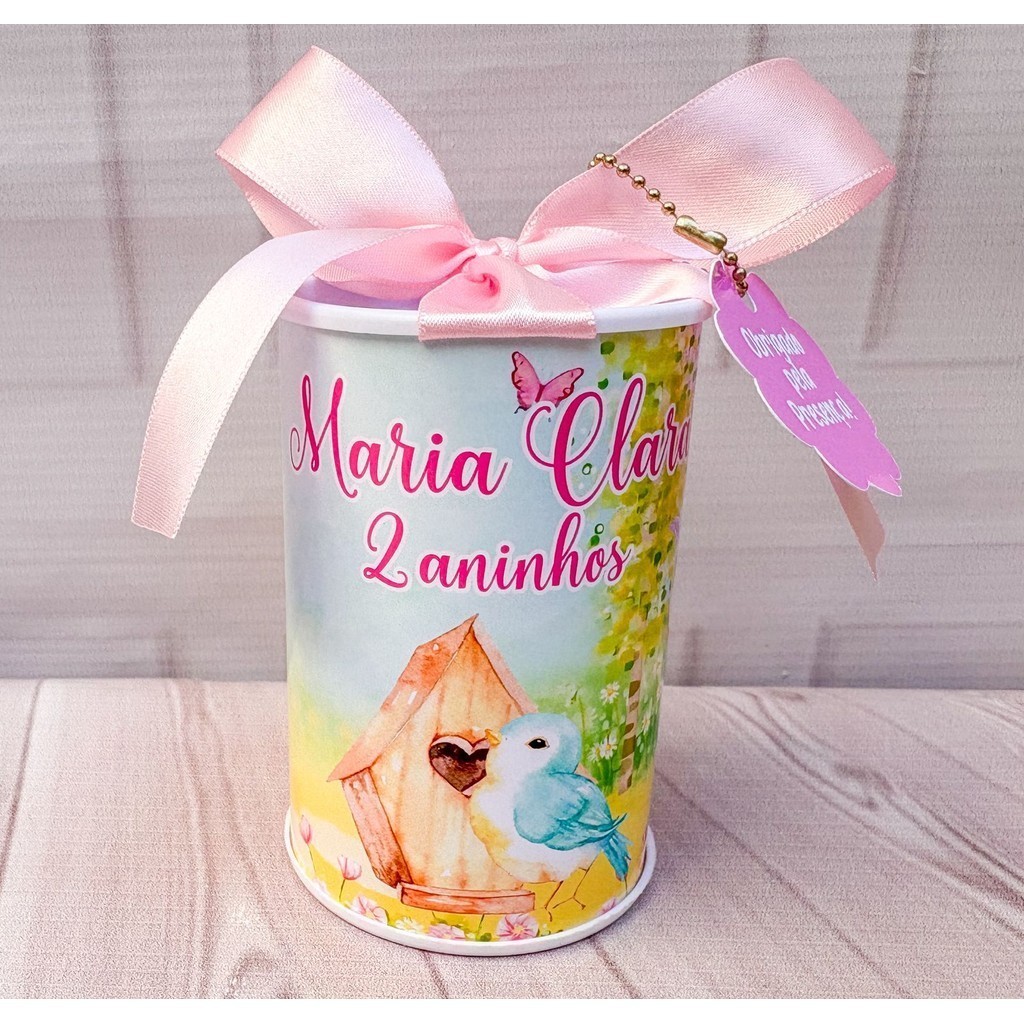 Kit Cofrinhos Personalizados Jardim Encantado  10 unidades 10x6cm Lembrancinha Festa Infantil Aniversário