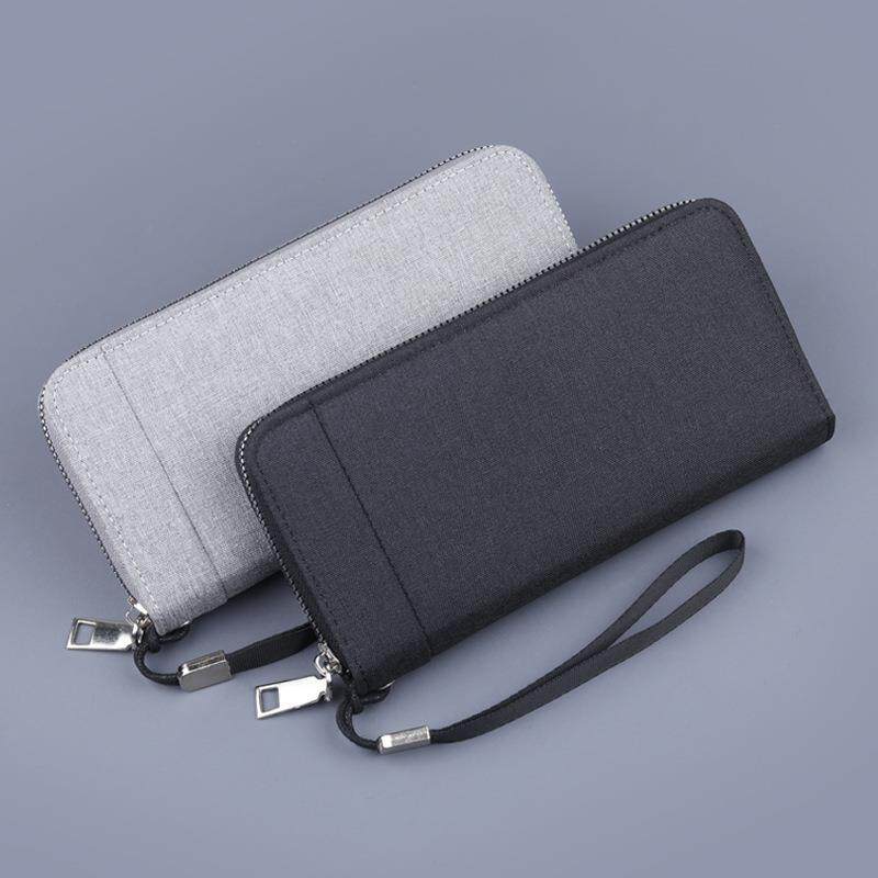 carteira masculina com ziper carteira masculina Carteira masculina de lona longa embreagem com zíper bolsa para celular