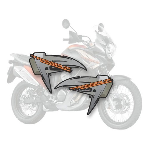 Kit Faixa Adesivo Honda Transalp Xl 700v 2014 Cinza adesivo das aletas Honda Transalp modelo original restauração
