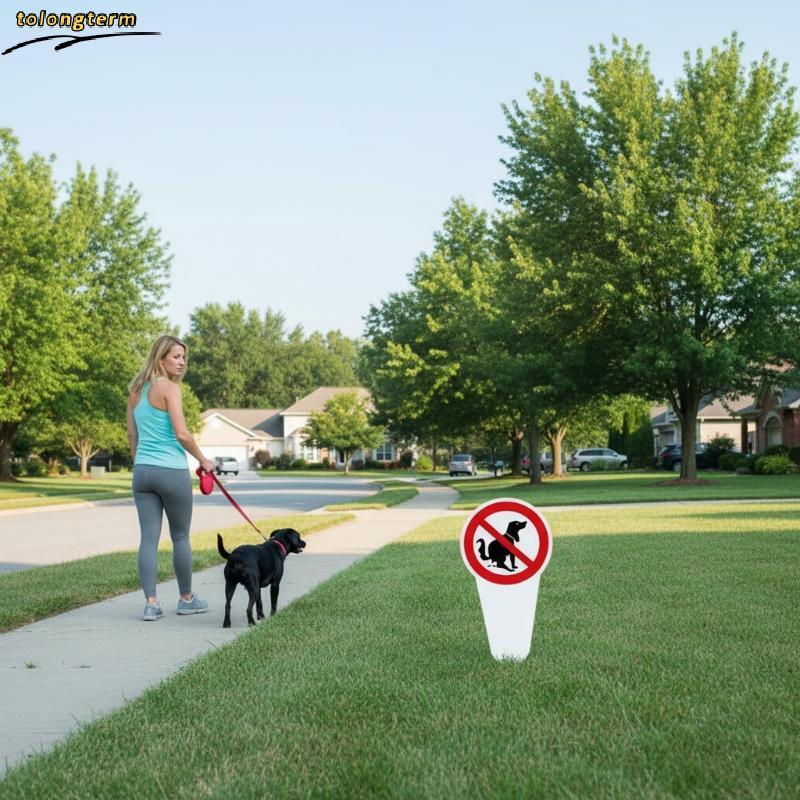 " Sem Cocô De Cachorro " Sinal De Plástico Aviso Quintal Estaca De Jardim Ao Ar Livre À Prova D'água Para Proprietários