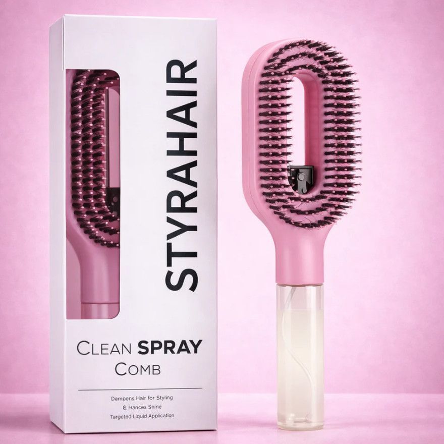 Pente alisador de cabelo Premium novo estilo, pente spray com um clique, Anti-voador