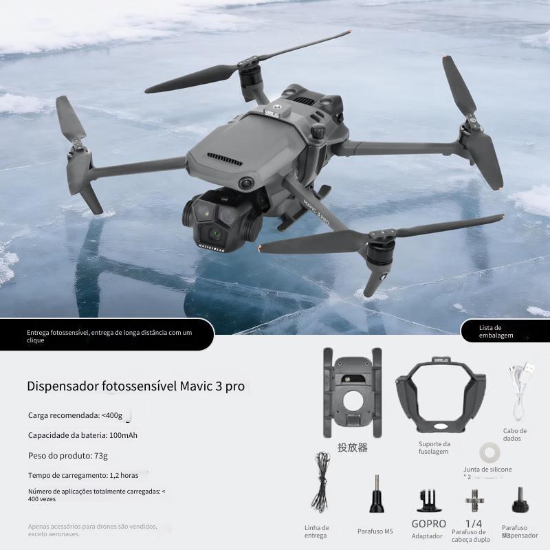 Dispensador Fotossensível Compatível Com DJI Mavic3Pro , Isca Remota Para Drone E Conta-Gotas De Material , Acessório De