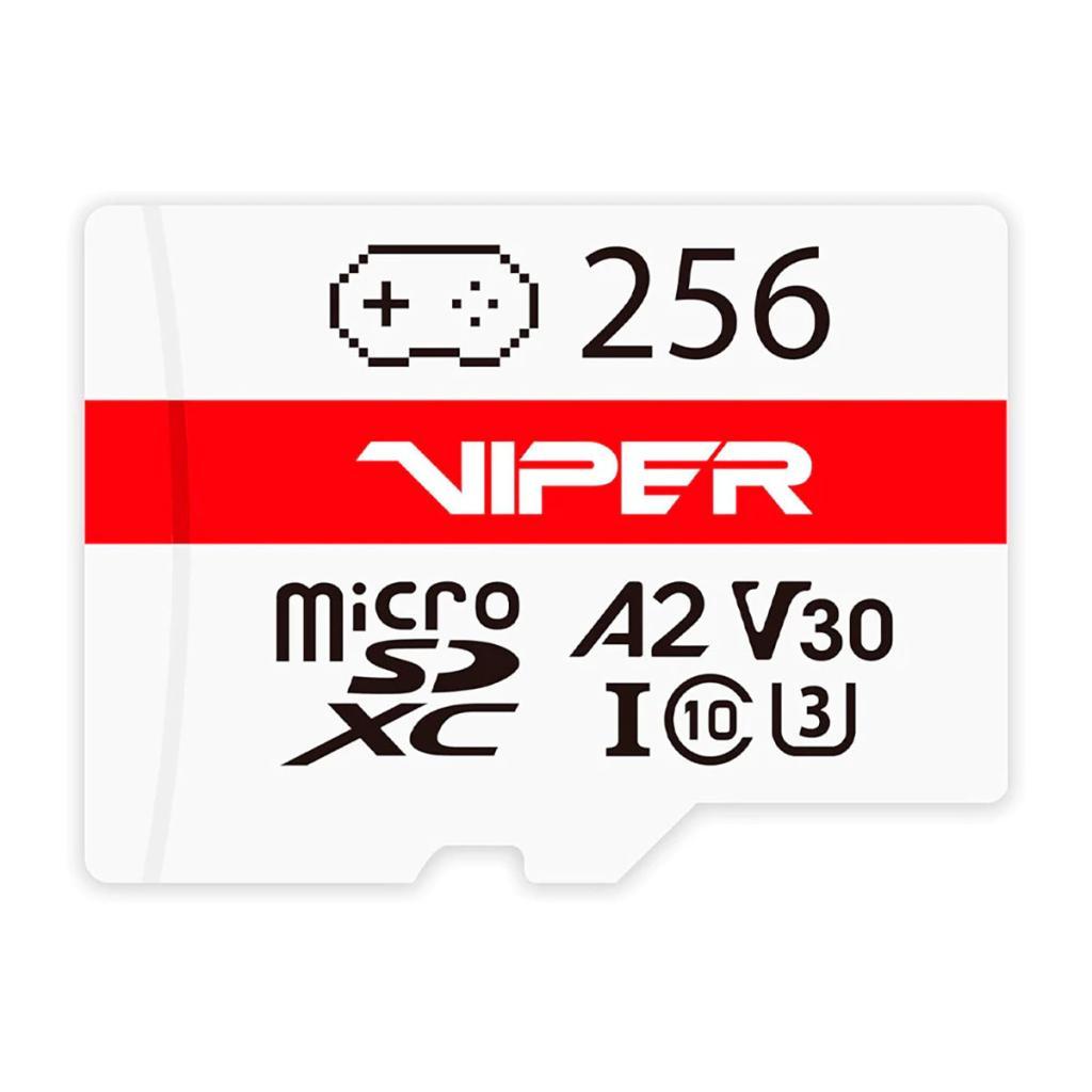 MEMORIA MICRO SD PATRIOT VIPER GAMING SDXC CLASSE 10-U3 V30 A2 256GB PV256GGM32MCX