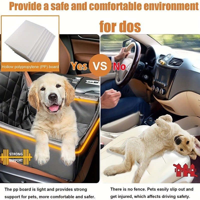 Mala de transporte dobrável  impermeável para pets em carros estilo rede bancos dianteiros e traseiros