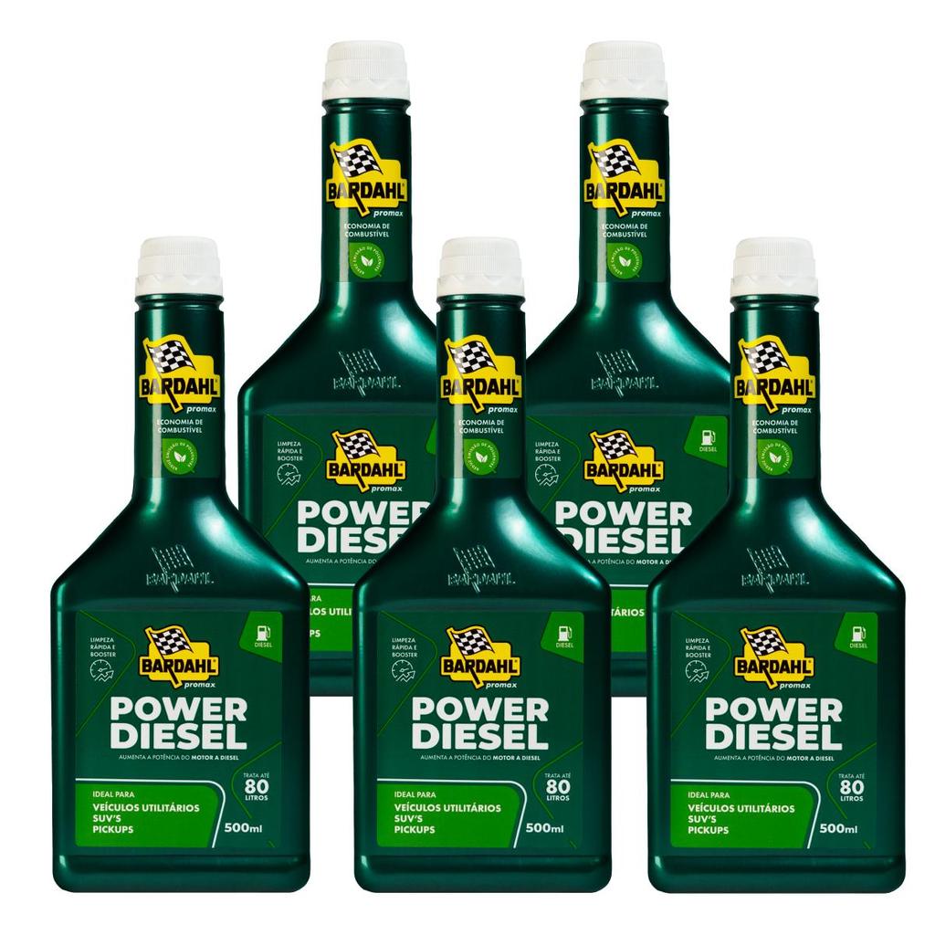 Aditivo Combustível Bardahl Power Diesel 500ml Kit 5 Un.