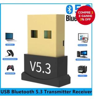 Adaptador USB Bluetooth 5.3 para PC e Laptop: Receptor e Transmissor de Áudio Sem Fio par…