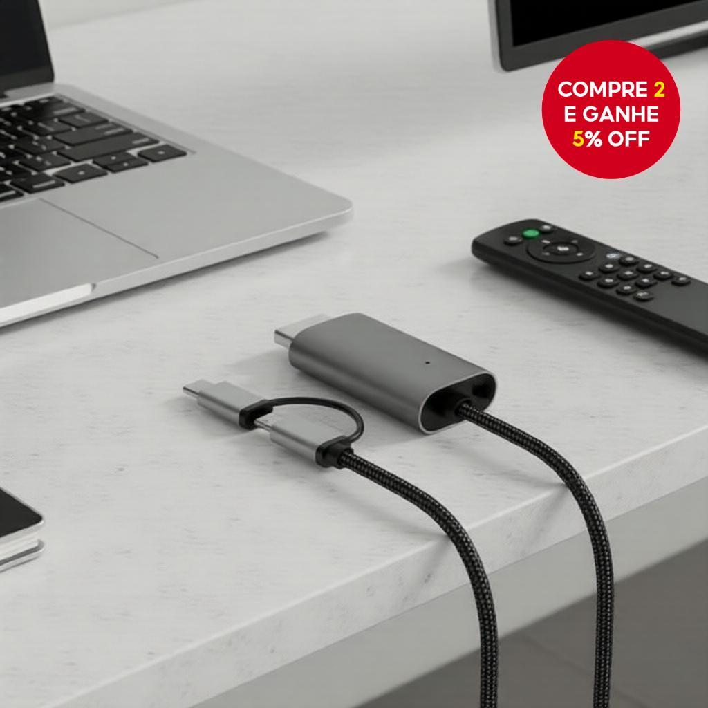 LD39 Conversor de Vídeo 2 em 1 USB-C e Micro USB 4K HDMI para Dispositivos Android