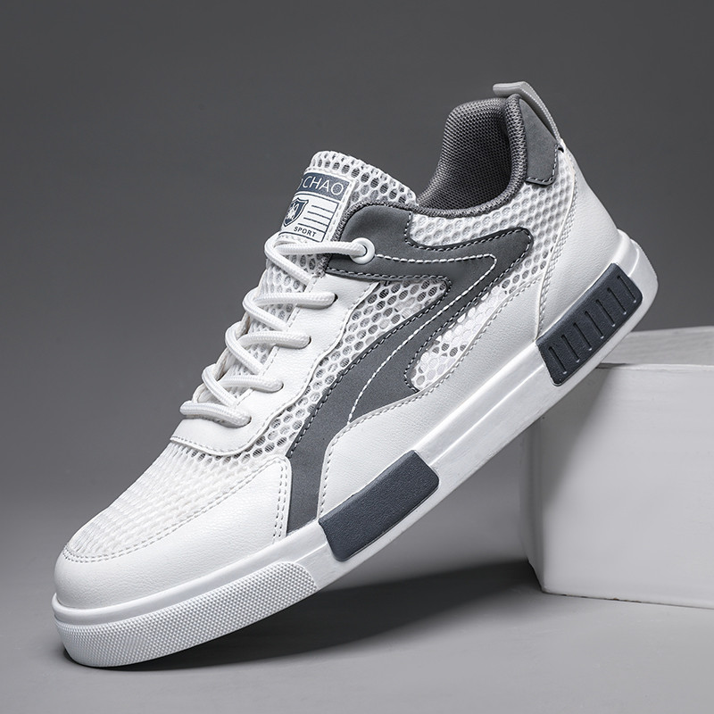 Sapatos brancos masculinos de alta qualidade verão sapatos masculinos malha respirável um Pedal Casual esportes sapatos