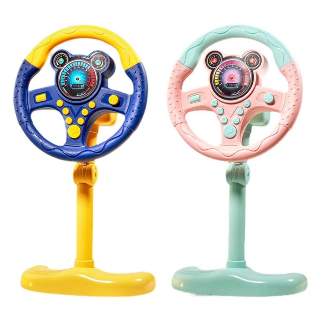 [hellery] Volante Simulado Brinquedo Eletrônico Portátil Engraçado Com Som Música Para