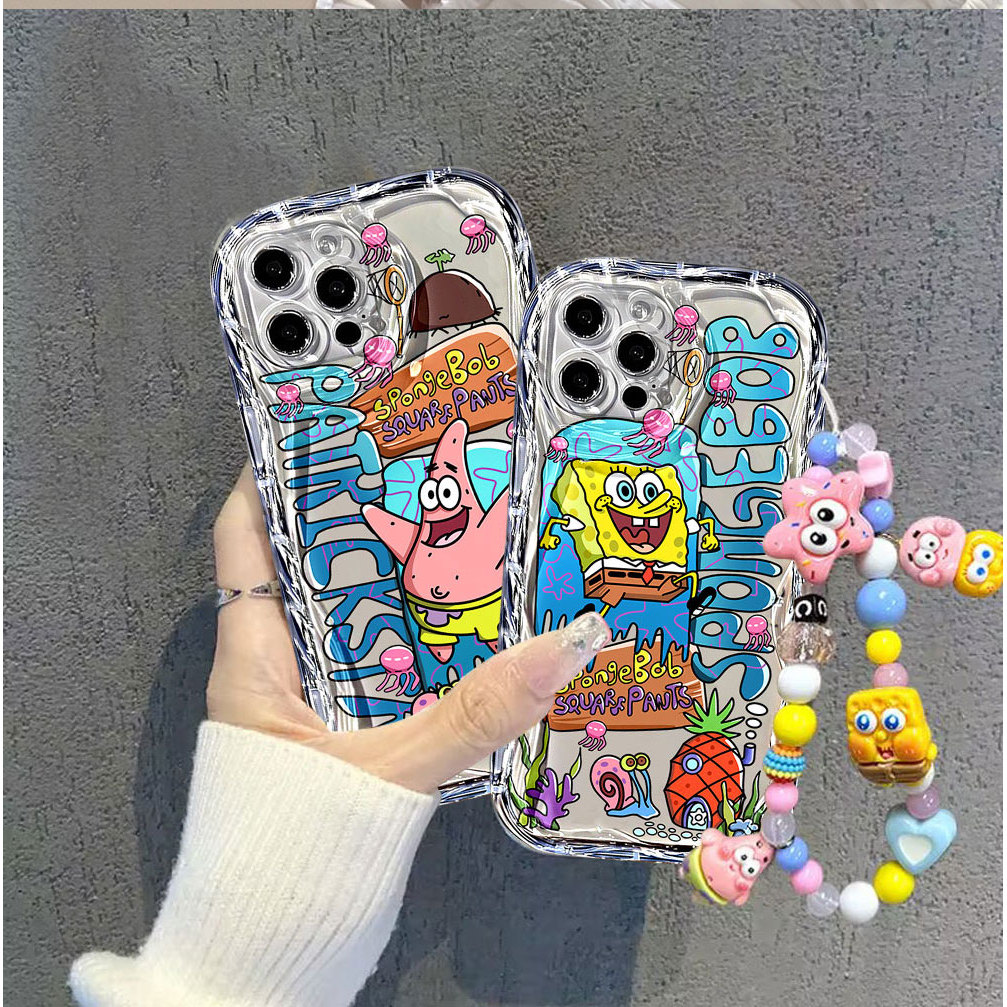 Capa Para Samsung A56 A36 A55 A54 A16 A15 A14 A05 A51 A52 A34 A35 A32 A13 A12 A04E Feliz Bob Esponja Patrick Estrela Com