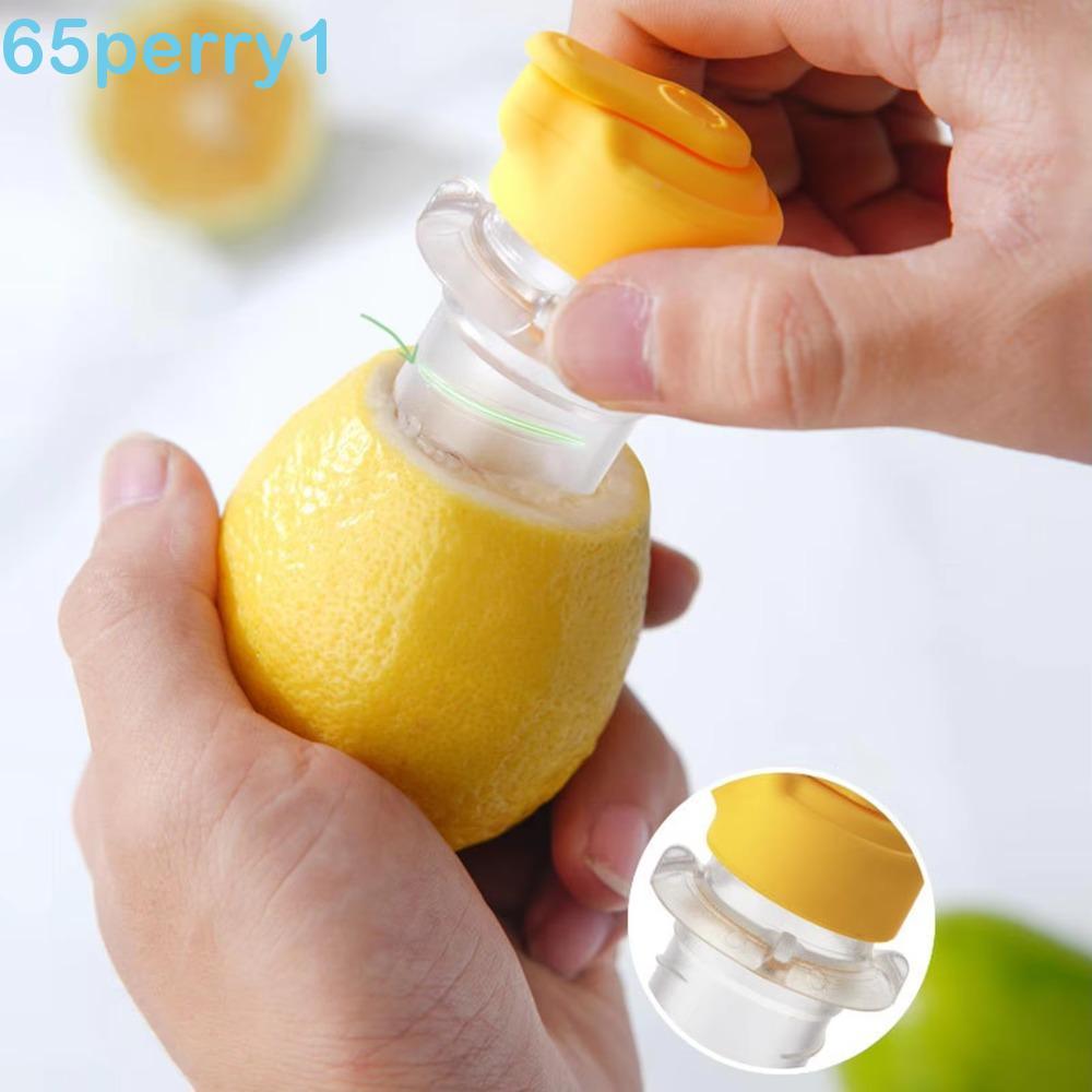 PERRY1 2 Pcs Espremedor Manual De Limão , Tampa De Silicone Para Manter Fresco , Mini Extrator De Suco Cítrico Removível