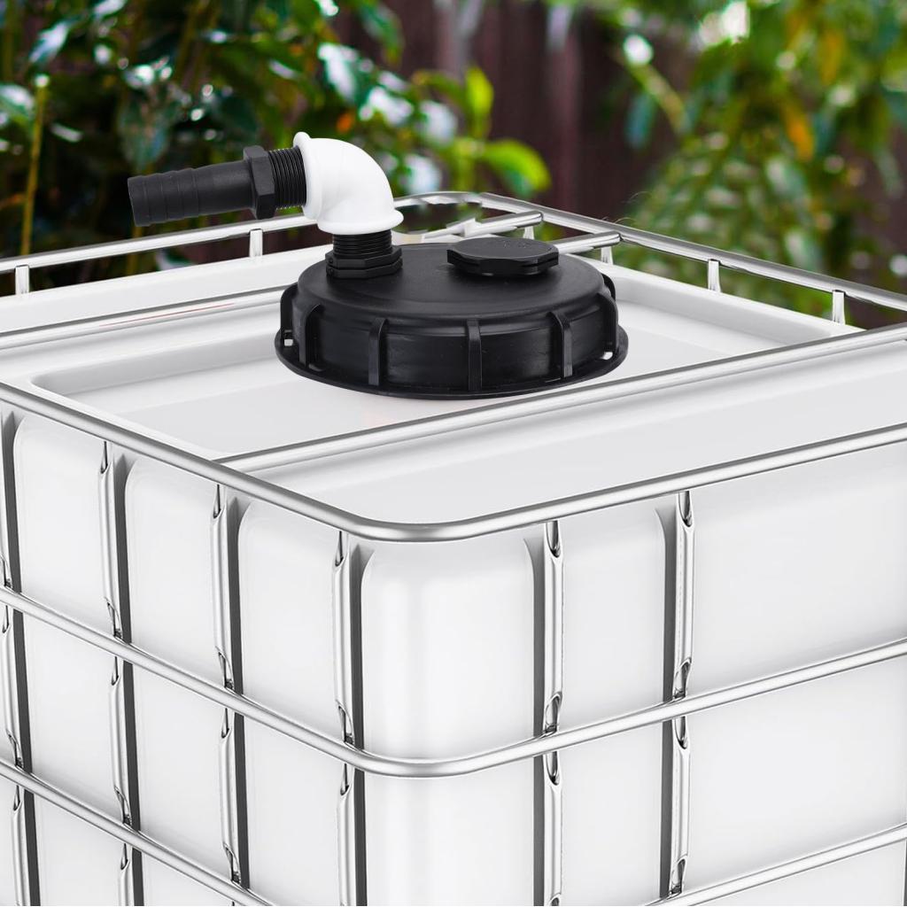 magicstore Luocute IBC Tampa Com Mangueira DN150 PP Recipiente Eficiente Entrada De Água Circulação De Saída De Líquido