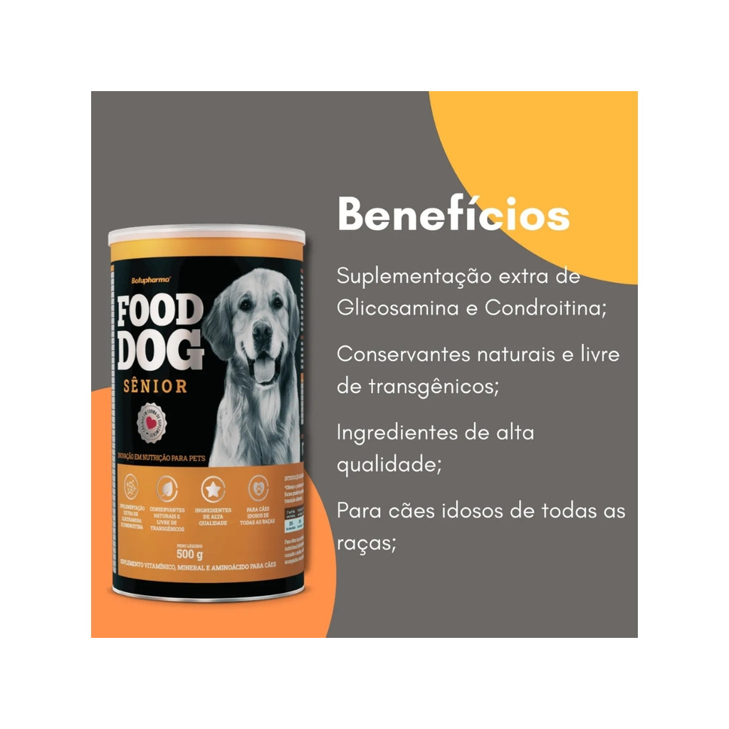 Food Dog Sênior 500g - Botupharma - 4 Unidades