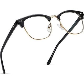 Óculos De Bloqueio De Luz Azul Vintage Meia Armação UV Lente Transparente Anti Fadiga Ocular Jogos De Computador Para Mu
