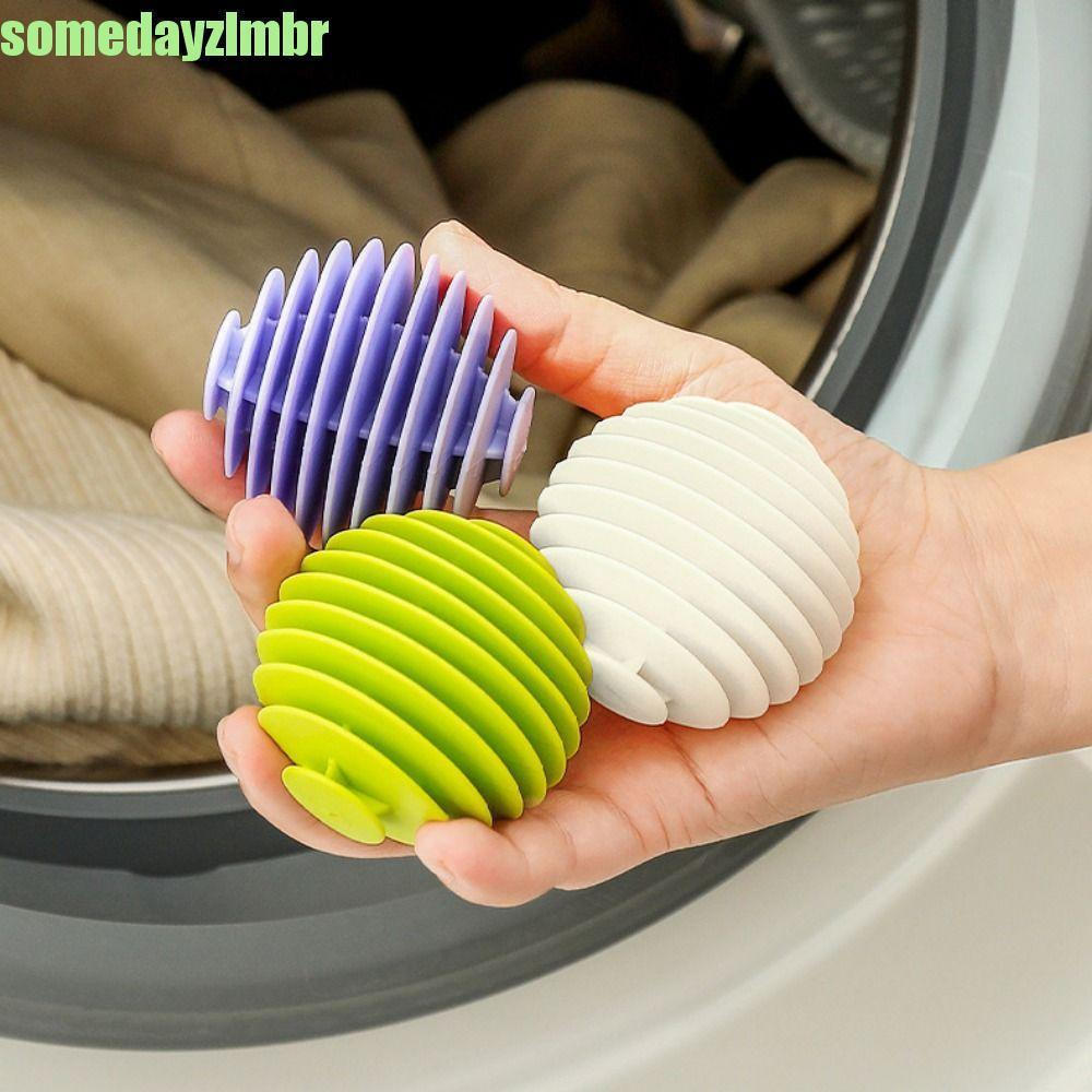 SOMEDAYZL0M 3 Peças De Bolas De Borracha Macia Para Lavanderia , Bola De Lavagem De Roupas Reutilizáveis Anti-Emaranhame