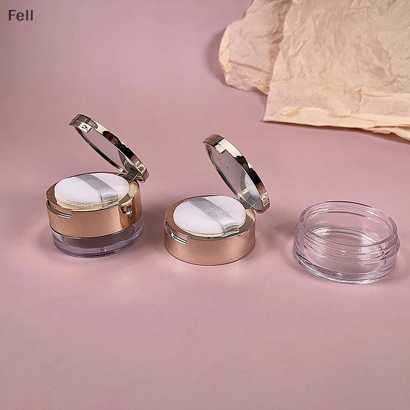 [Fel] 6g Ouro Portátil Farinha Cosmética Caixa De Plástico Vazio Pote De Solta Com Peneira Viagem Maquiagem Jar Recipien