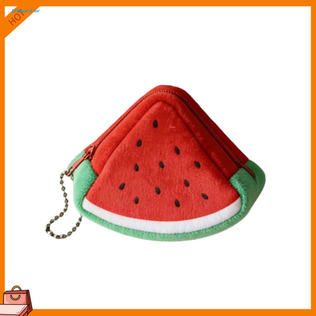 Embroidered Fruit Pouch Cute Mini Coin Purse for Women – Small Zipper Wallet Design Change Compact Key Cosmetic Holder