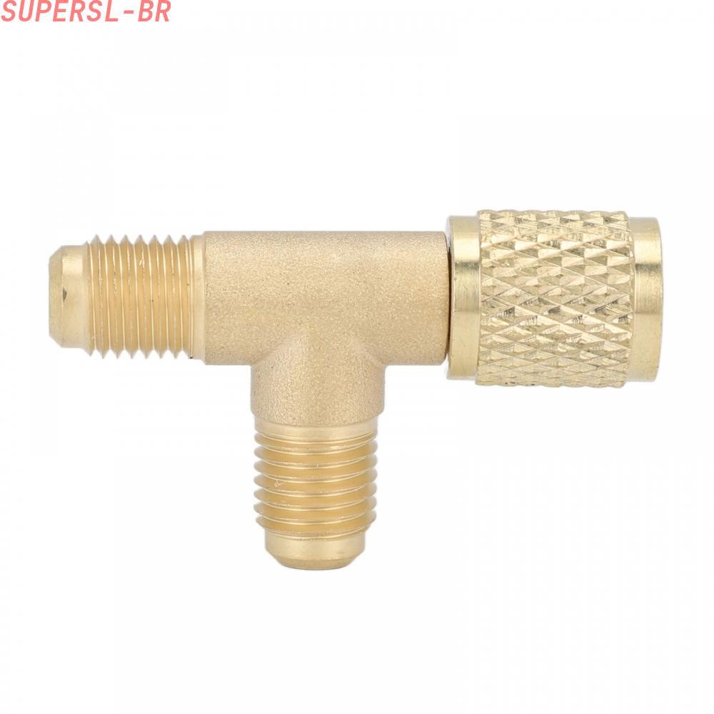 ⚡Clearance⚡1/4 SAE Brass Core Tee Quick Coupler for HVAC R12 For R22 R134 Refrigerant Lines