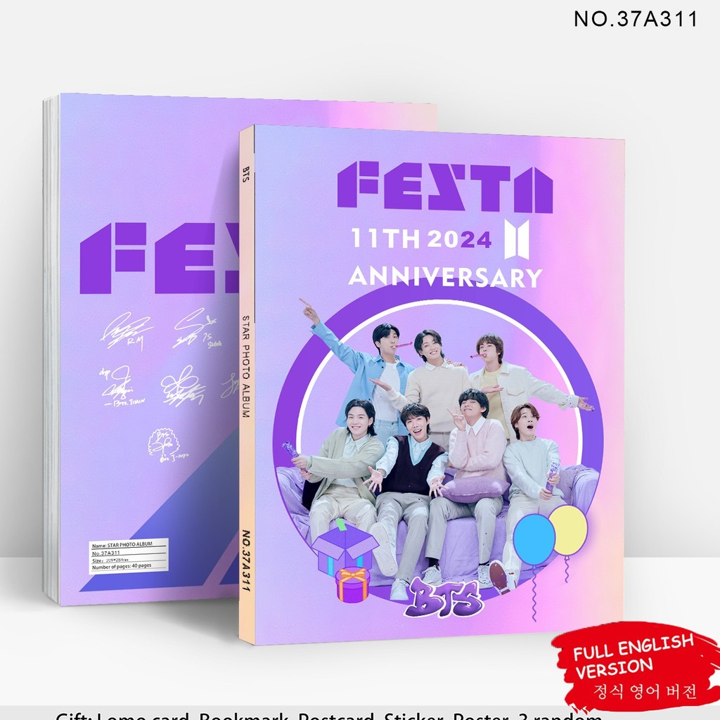 Pronto estoque festa2024 BTS 11a mercadoria revista álbum de fotos BT aniversário livro de colecionador estrela álbum de