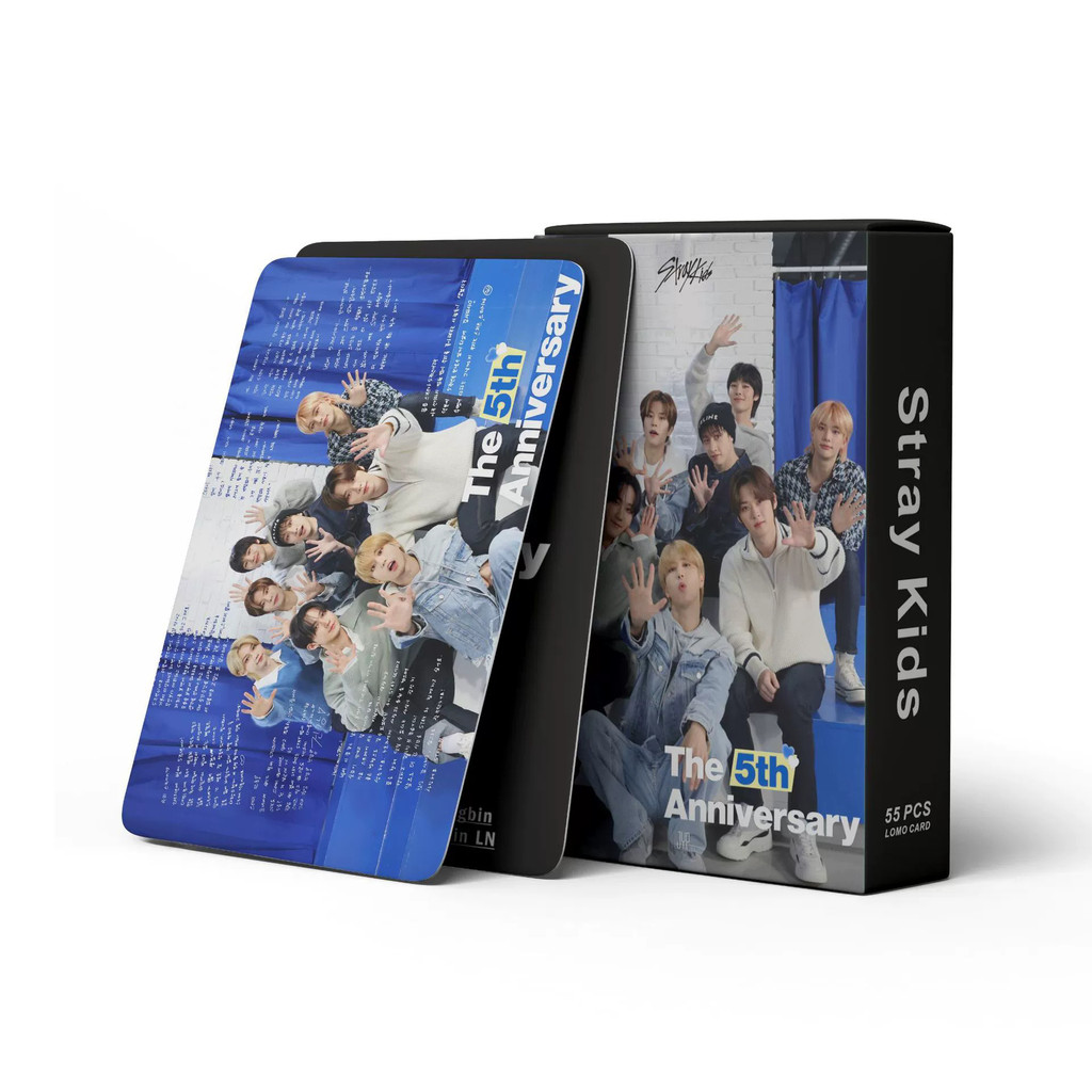 55 folhas Stray Kids Photocards 5o aniversário 5o aniversário Photocard Fan Group Merchandise