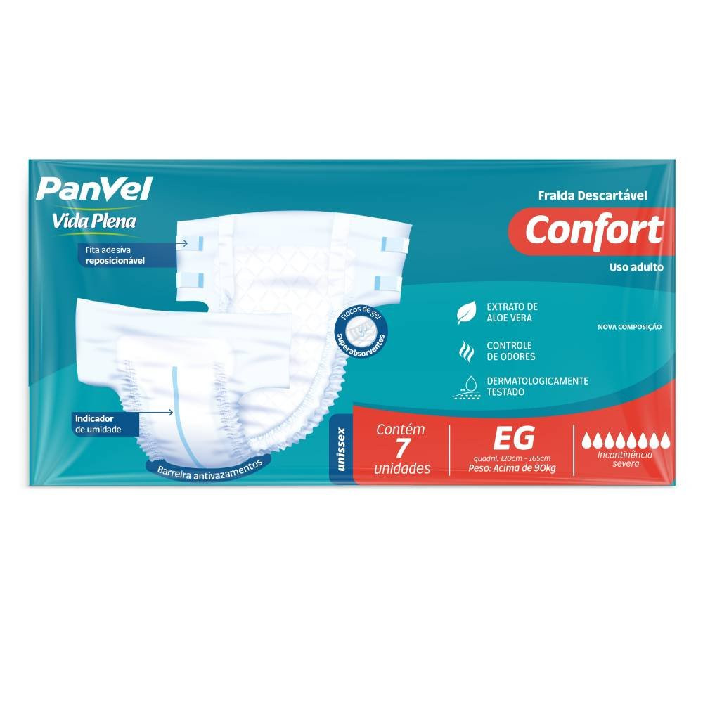 Fralda Adulto Panvel Vida Plena Confort Eg 7 Unidades