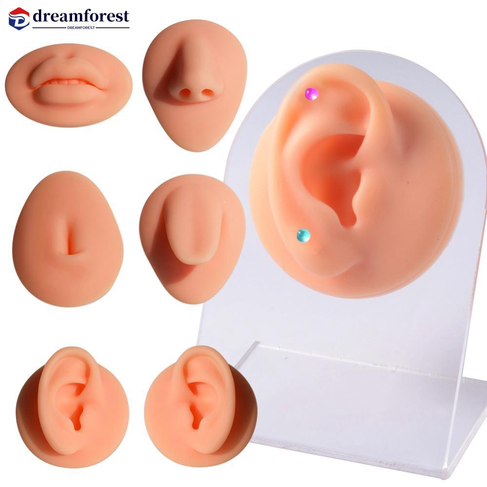 DREAMFOREST Características Faciais Humanas Modelo De Perfuração De Punção Silicone Orelha Nariz Língua Olhos Umbigo Boc