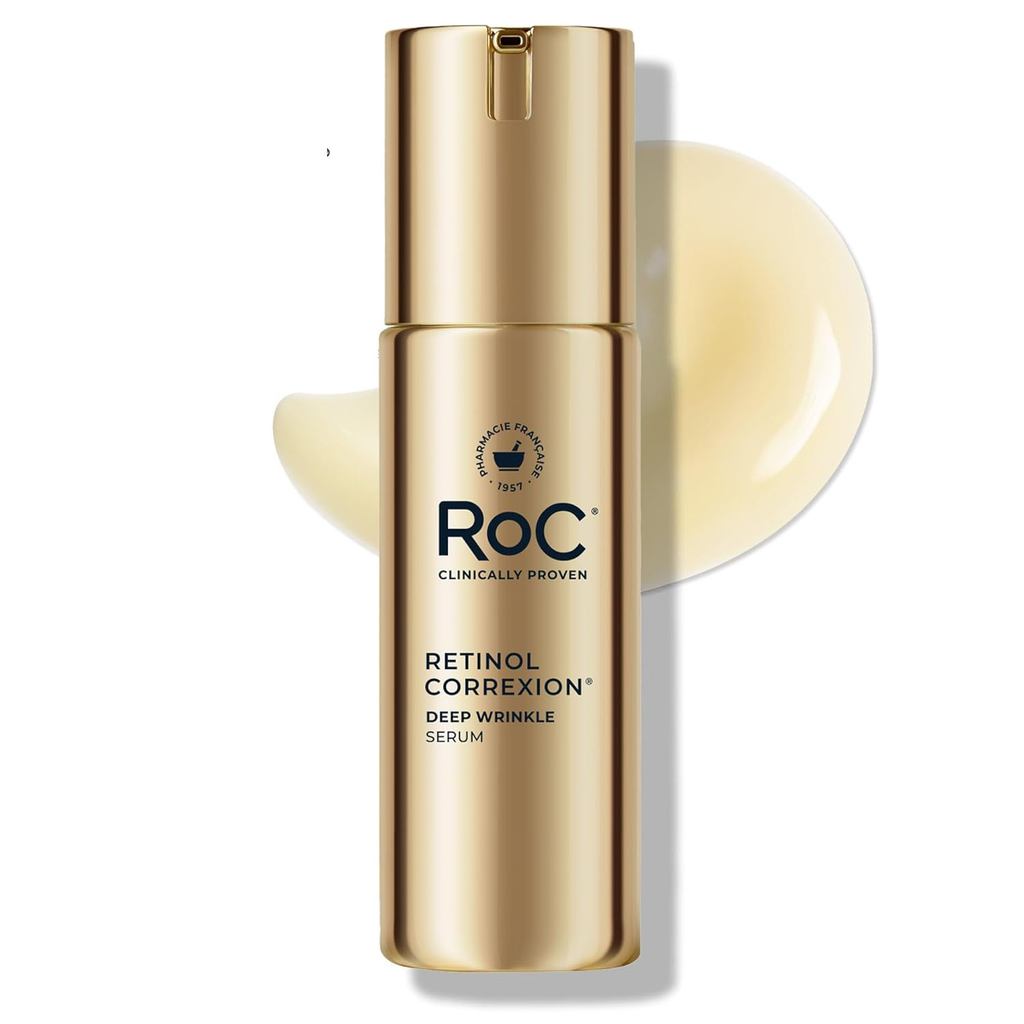 RoC Retinol Correxion Deep Wrinkle Retinol Face Serum com Ácido Ascórbico, Tratamento Anti-Envelhecimento para Linhas Fi
