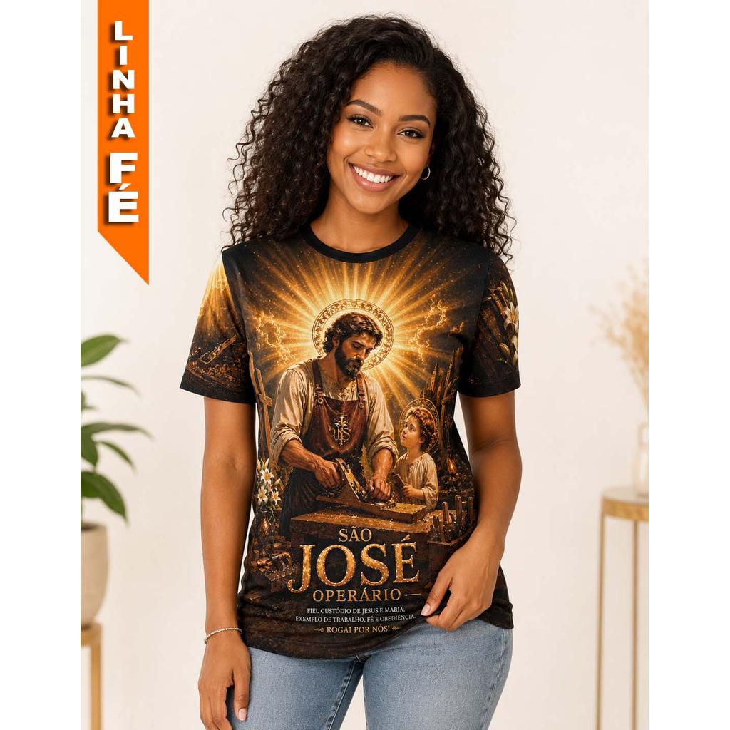 Camisa Religiosa São José Operário Camiseta Carpinteiro Trabalhador