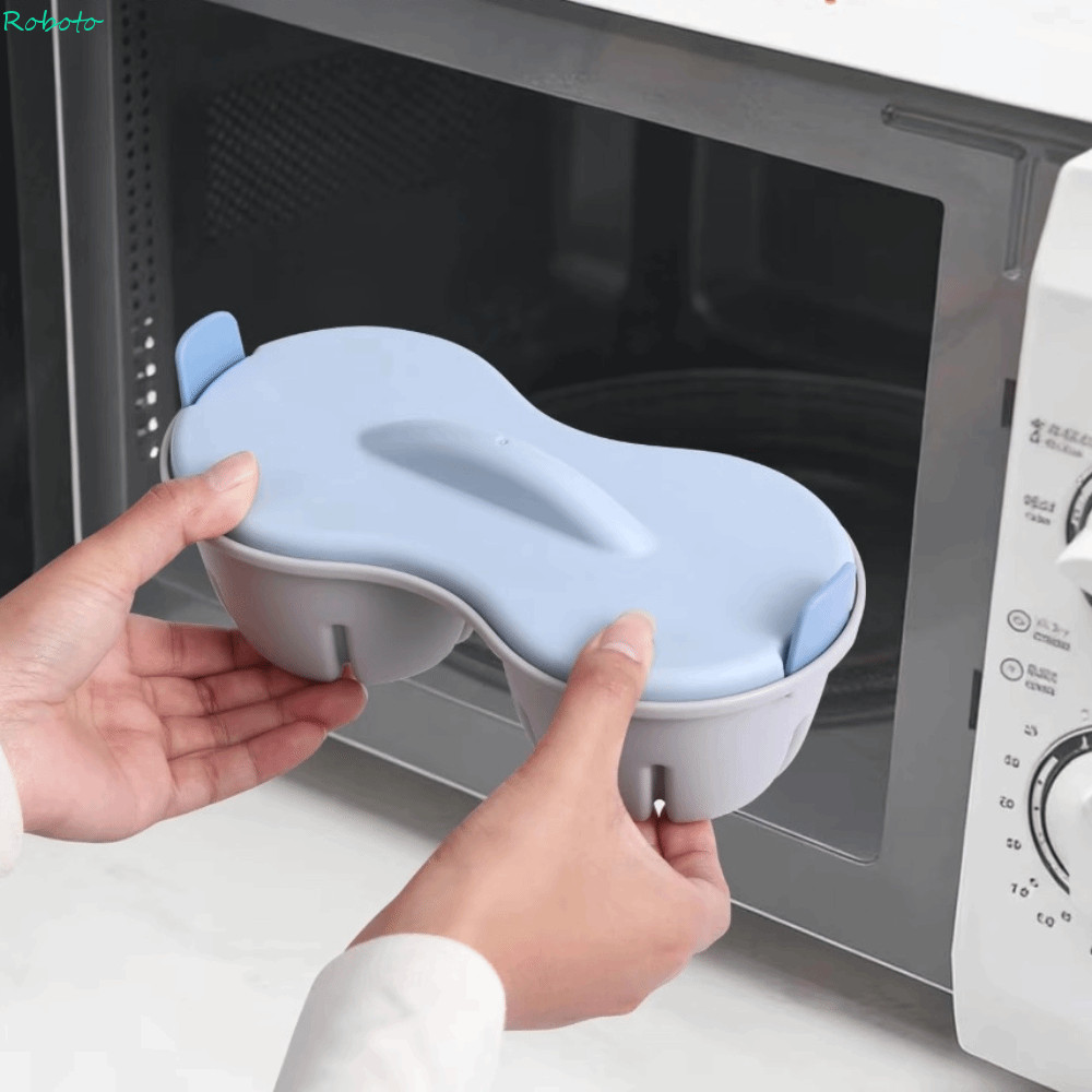 DARNELL Fogão De Ovos De Micro-Ondas Para Cozinha De 2 Peças , Cavidade De 1/2 Com Cesta De Filtro , Caçador , Vaporizad