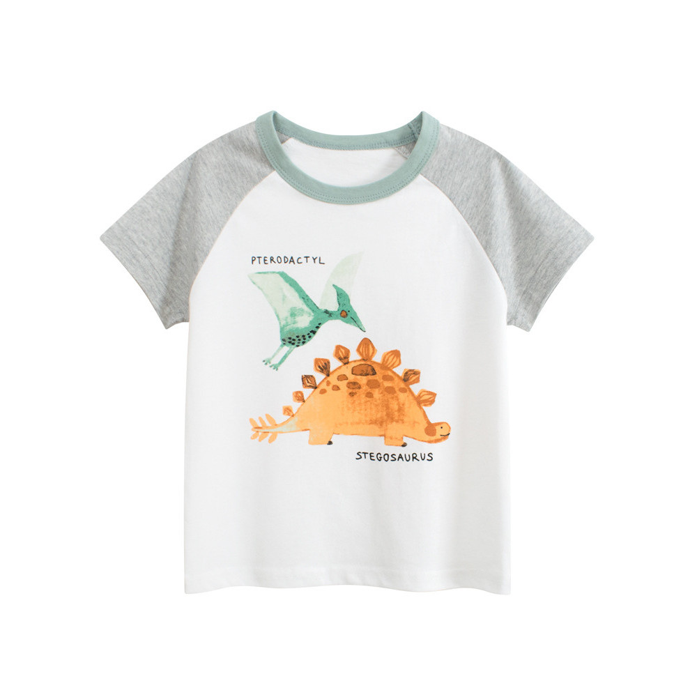 27 crianças puro algodão comércio exterior roupas infantis verão crianças de manga curta camiseta menino roupas de bebê 