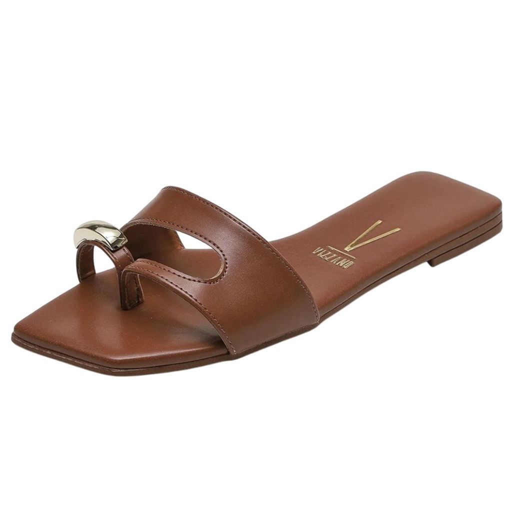Chinelo Feminino Rasteira Bico Quadrado Dia a Dia Vizzano