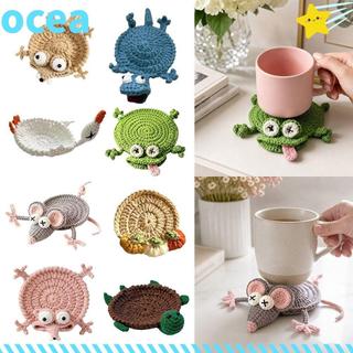 Porta-Copos De Malha OCEA , Para Animais De Crochê Macia Com Design Em Formato De Animal , Base Antiderrapante