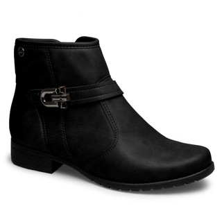 Bota Dakota Cano Curto Preta Feminina Salto Baixo Confortável Casual Inverno D2183