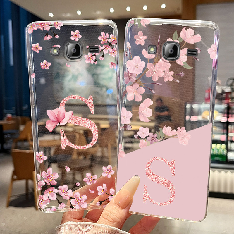 Capa De Telefone Para Samsung Galaxy J3 2016 J320/J1 2016 J120 Caso Bonito Flor Carta Transparente Fino Macio Silicone C