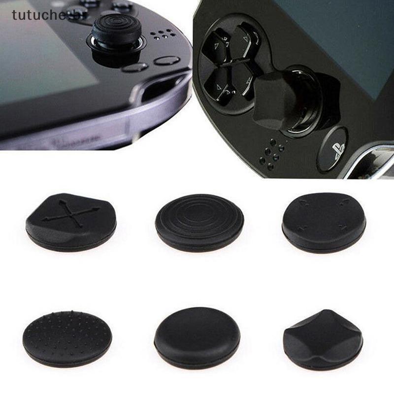 TU 6 Pçs Silicone Controlador Analógico Polegar Sti Polegarsti Boné Capa Protetora Para Sony PlayStation Psvita PS Vita