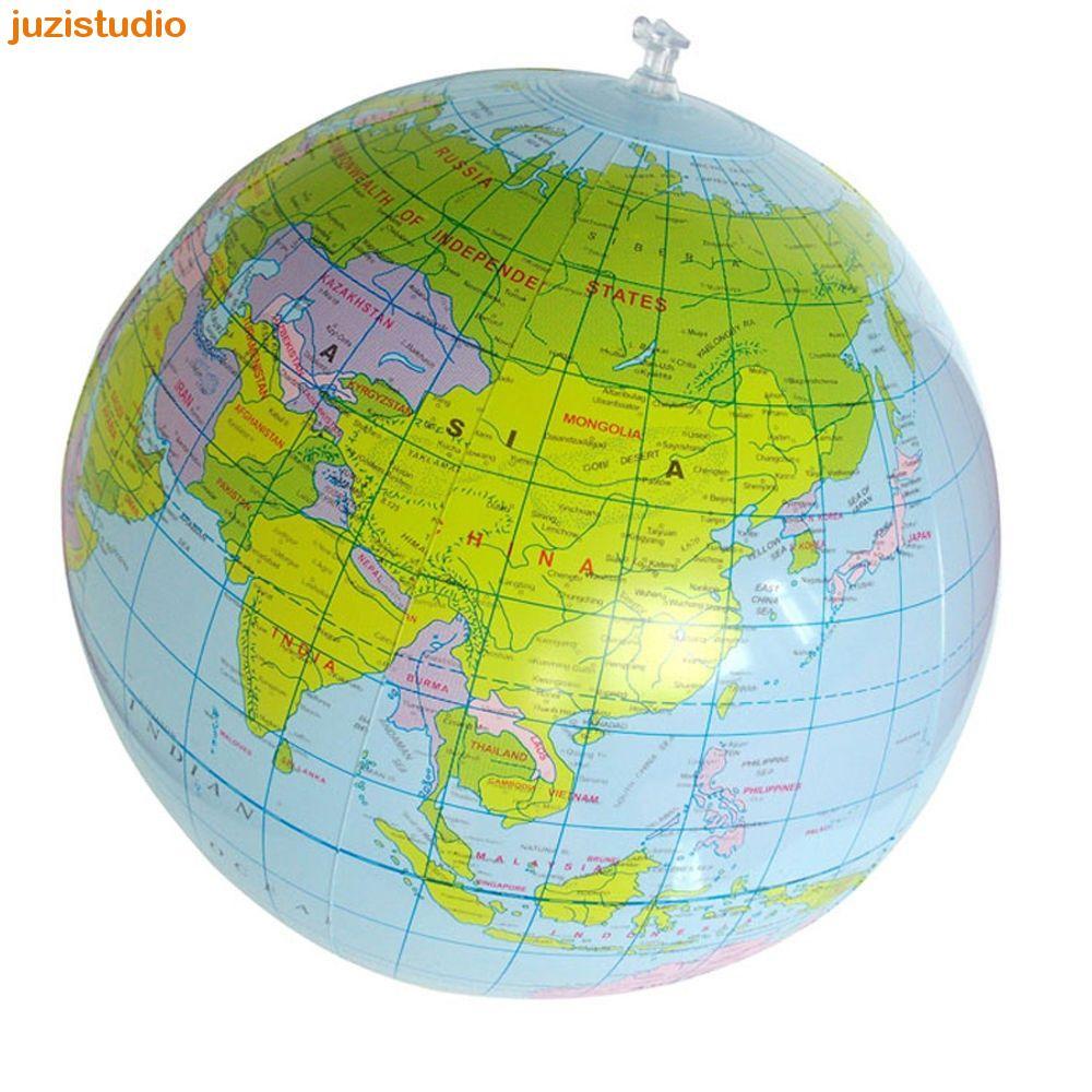 JUZISTUDIO Globo Crianças Terra Explodir Geografia Bola De Praia Balão Educacional Mapa Mundial De 16 Polegadas