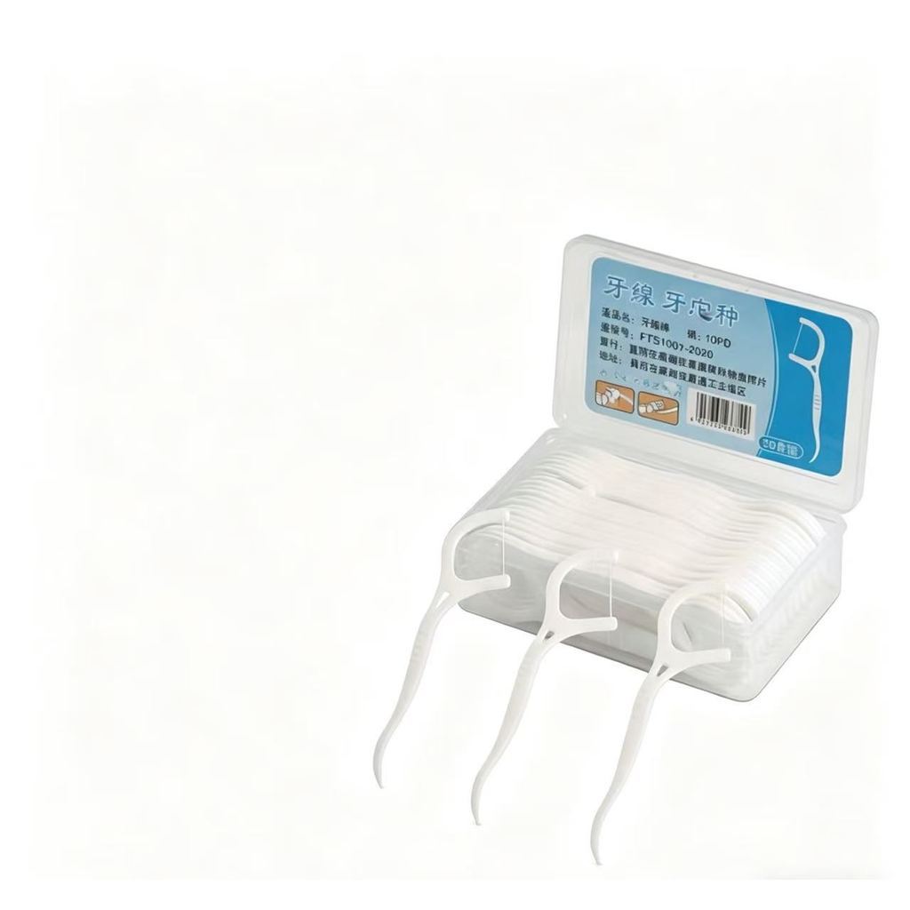 Fio Dental Palito Haste Super Fino Kit Completo com Estojo Portátil Higiene Oral 30 a 150 Unidades