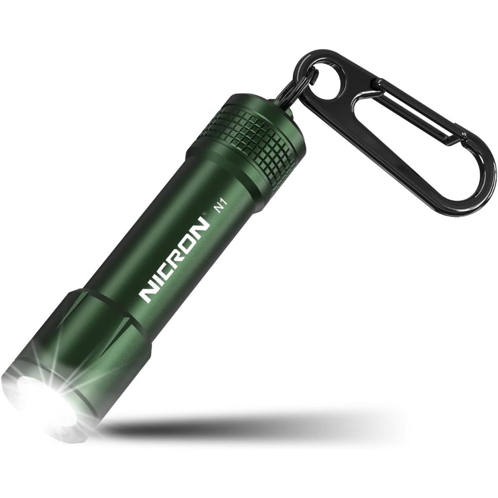 Lanterna de Chaveiro NICRON EDC N1 Mini LED com Bateria AAA, Luz Mini Portátil à Prova d'Água IPX7 para Camping ao Ar Li