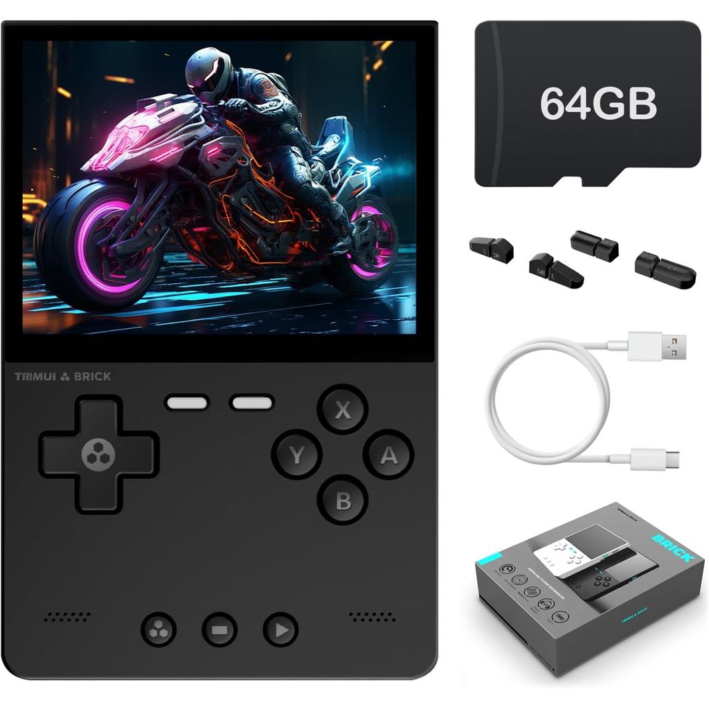 Console de jogos portátil Trimui Brick com tela de 3,2 polegadas, tela IPS de 1024x768, suporta múltiplos simuladores, s