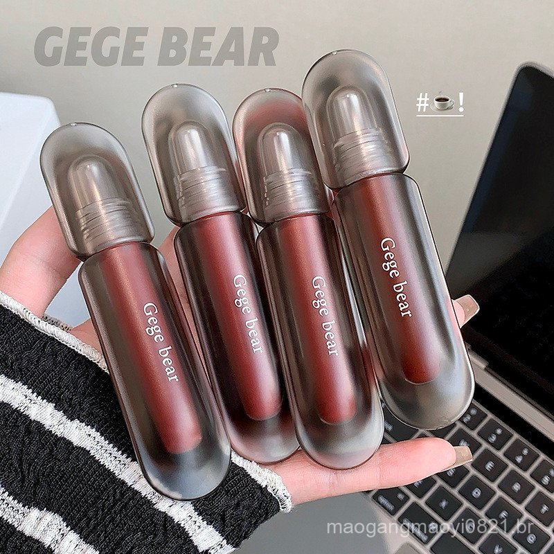 Z3SU [Envio da China] Batom Twilight Velvet Mist Matte Soft Focus Plain Face Whitening Lip Glaze Estudante Batom Barato