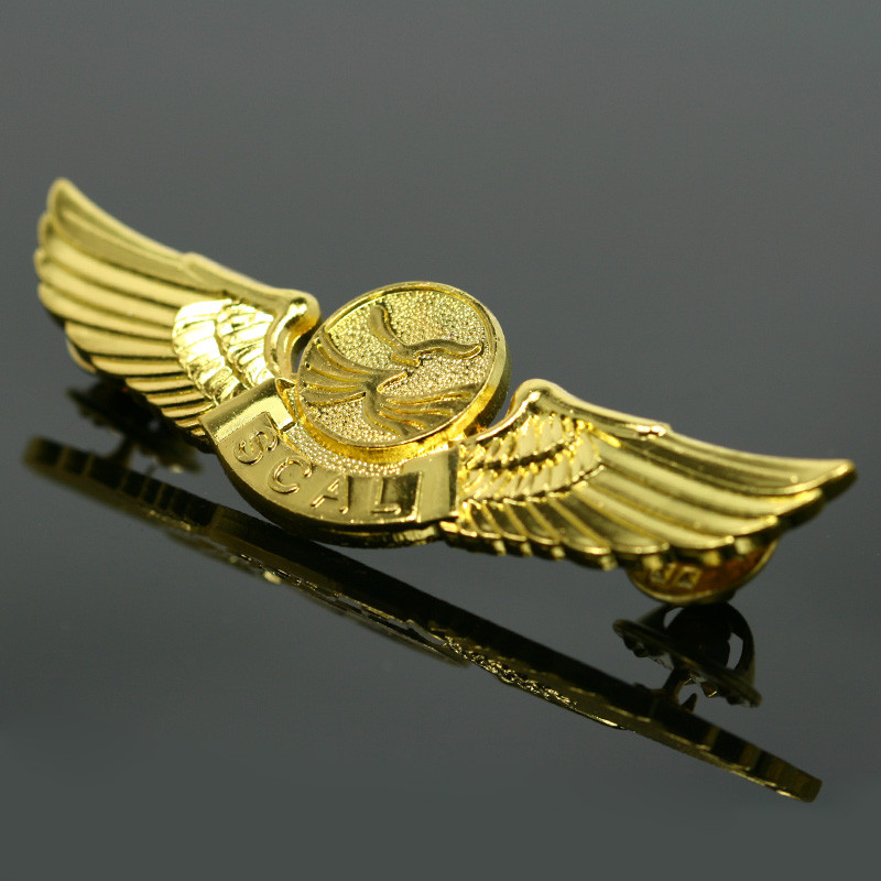 Sichuan Airlines Piloto Emblema Chuanhang Asas Douradas Capitão Comemorativo Distintivo Unidade Coleção Broche Comemorat
