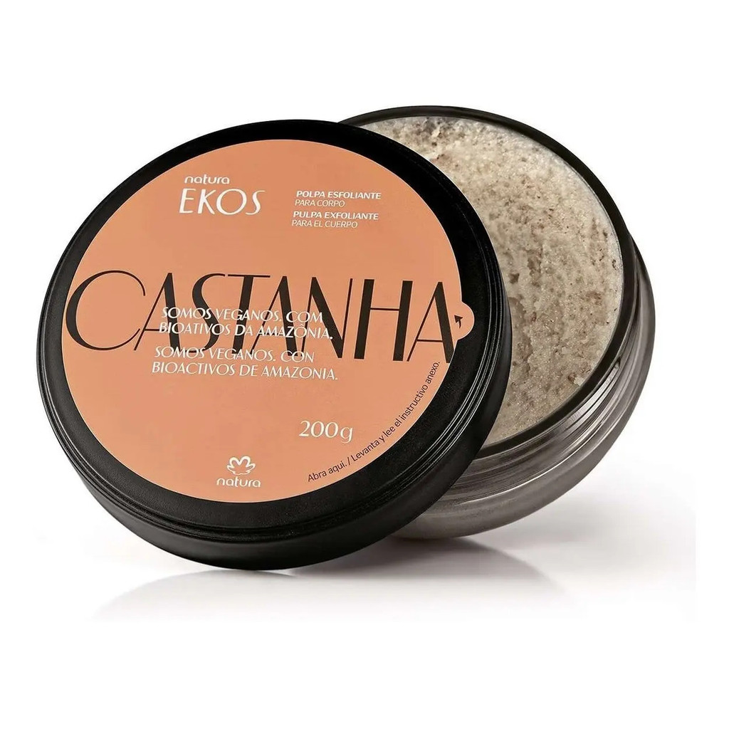 Polpa Esfoliante Para O Corpo Natura Ekos Castanha 200g Natura Ekos Esfoliante Com Óleo De Castanha Polpa Castanha