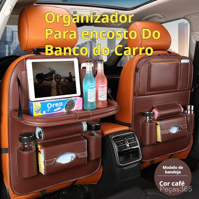 Bolsa de armazenamento para encosto de banco de carro, bolsa suspensa, mesa de jantar infantil para carro, bolsa de arma