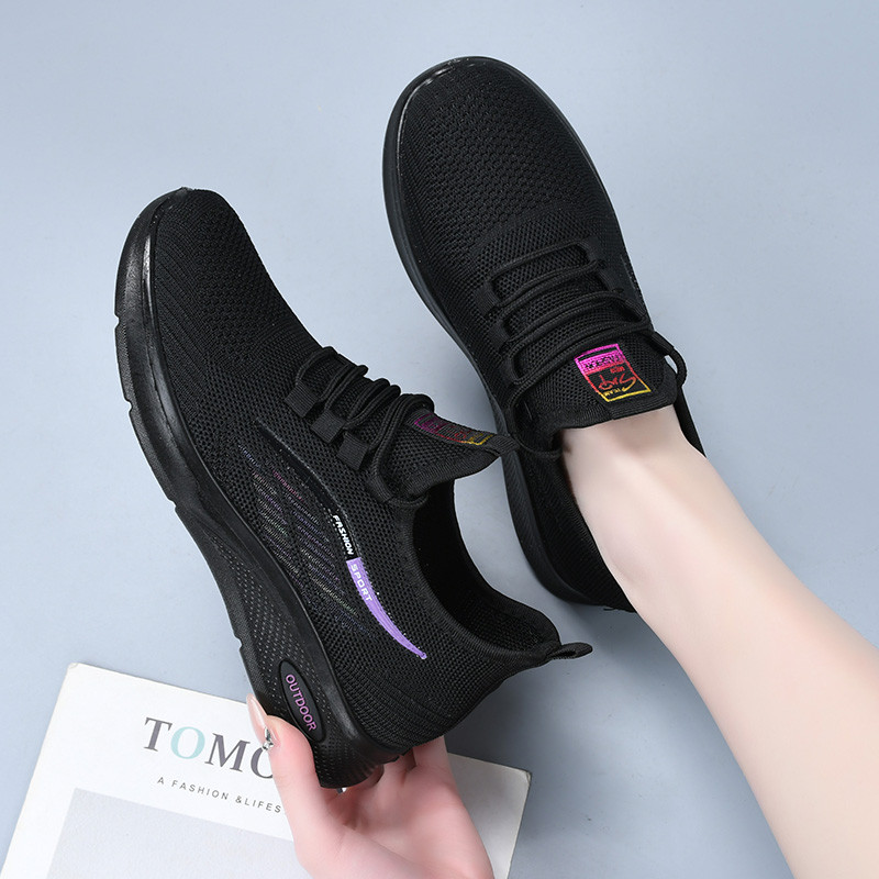 Novo tecido voador sapatos femininos sapatos esportivos velho pequim sapatos de pano sapatos femininos tênis de corrida