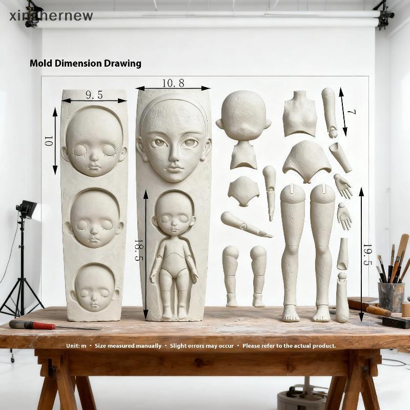 xinghernew 1 Conjunto De Boneca Facial 3D Molde De Silicone Decoração Da Arte Do Prego DIY Design Unhas Vestindo Acessór
