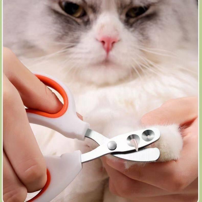 Gato cortador de unhas cortador de unhas buraco redondo pequena tesoura cega gato cortador de unhas ferramenta útil cort
