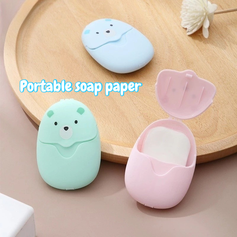 50/100/150 Peças Mini Folhas De Sabão Descartáveis Portáteis , Caixa De Papel Conveniente Para Viagens E Uso Diário